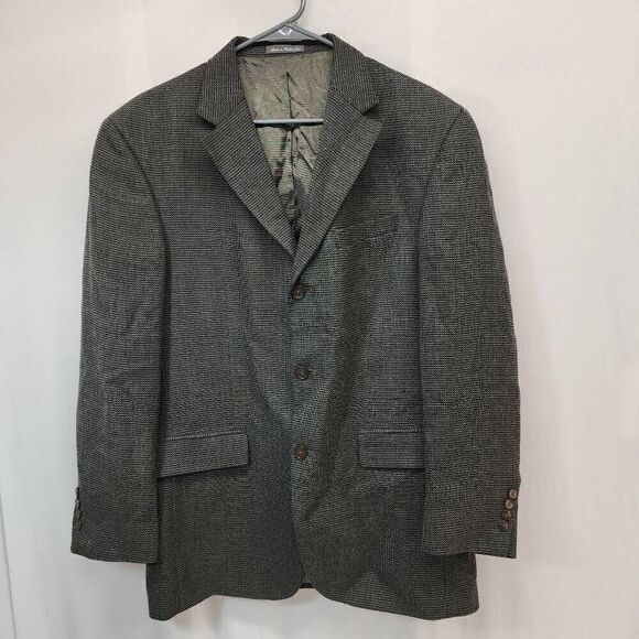 Oscar de la Renta Size 40R Men's 3 Button 100% Wool Blazer Sport Coat - Picture 1 of 9